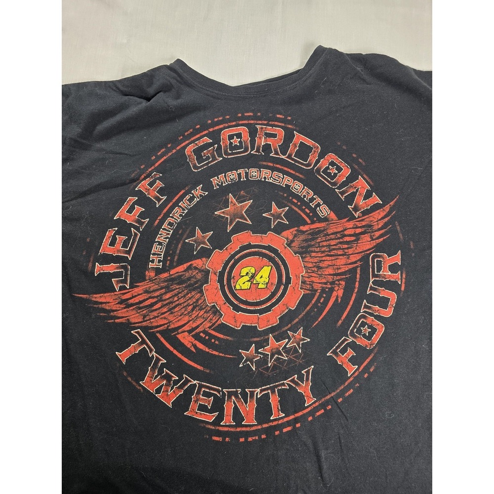Chase Authentics Shirt Mens 2XL NASCAR Racing Jeff Gordon 24 Black Tee